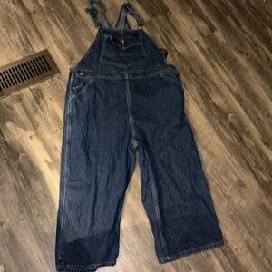 Walls Cowgirl Ranch Wear denim overalls, Large, blue oversized / wide leg